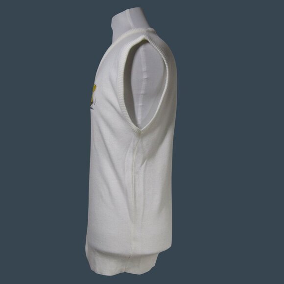 VTG NWT Mens Woodstock Peanuts M GOLF McBriar Sweater VEST Retro Grandpa - Picture 6 of 11